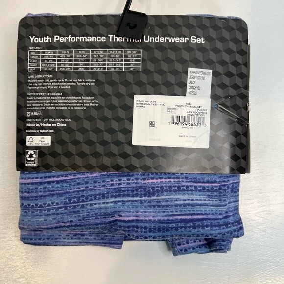 Girls Thermal Set NEW size medium 8 long underwear - Picture 2 of 4